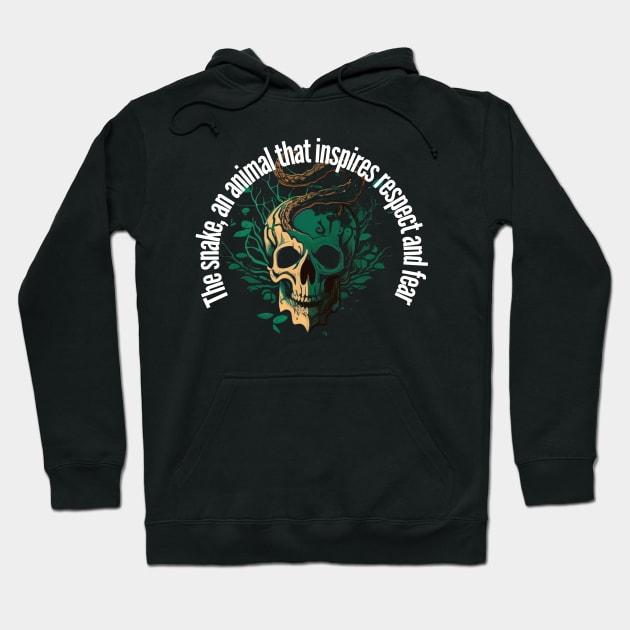 Skull snakes Hoodie by Crazy skull